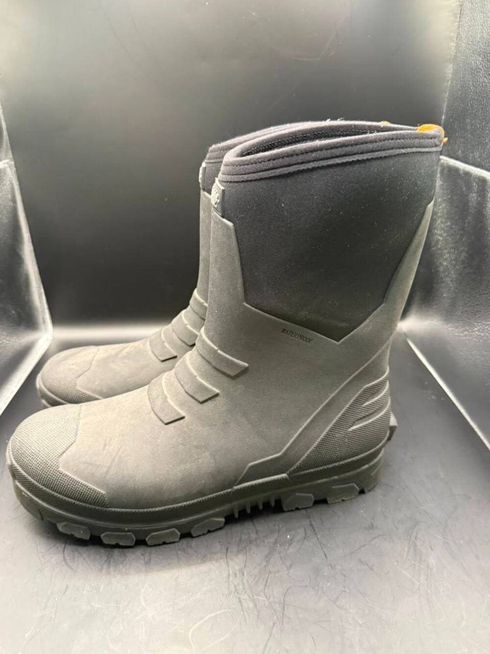 Northside Flex Tough gray waterproof rubber work rain boots men size 12